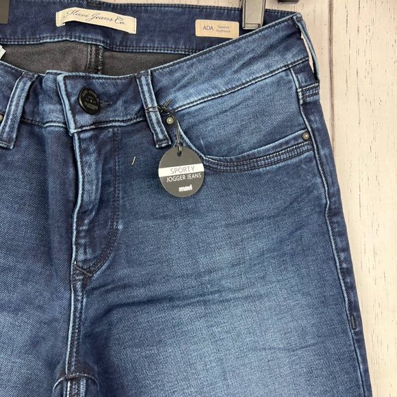 Mavi 27x25 Mid Rise Sporty Jogger Sexy Denim Jeans Pants Blue Women New - Picture 2 of 16